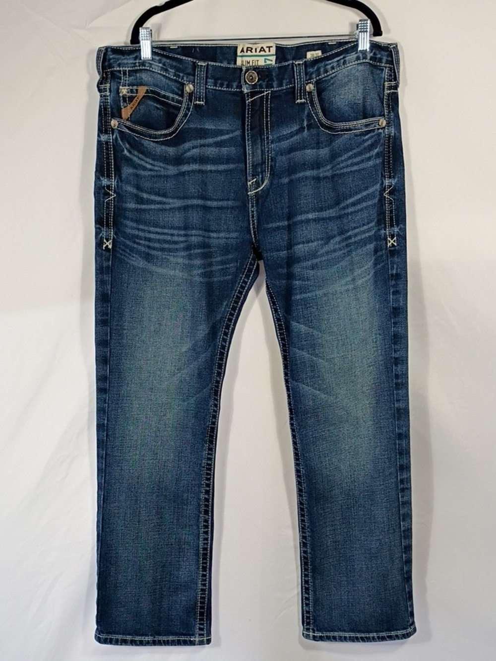 EUC Ariat Mens Silverton M7 Coltrane Straight Leg Slim Fit Jeans  Size 38/30